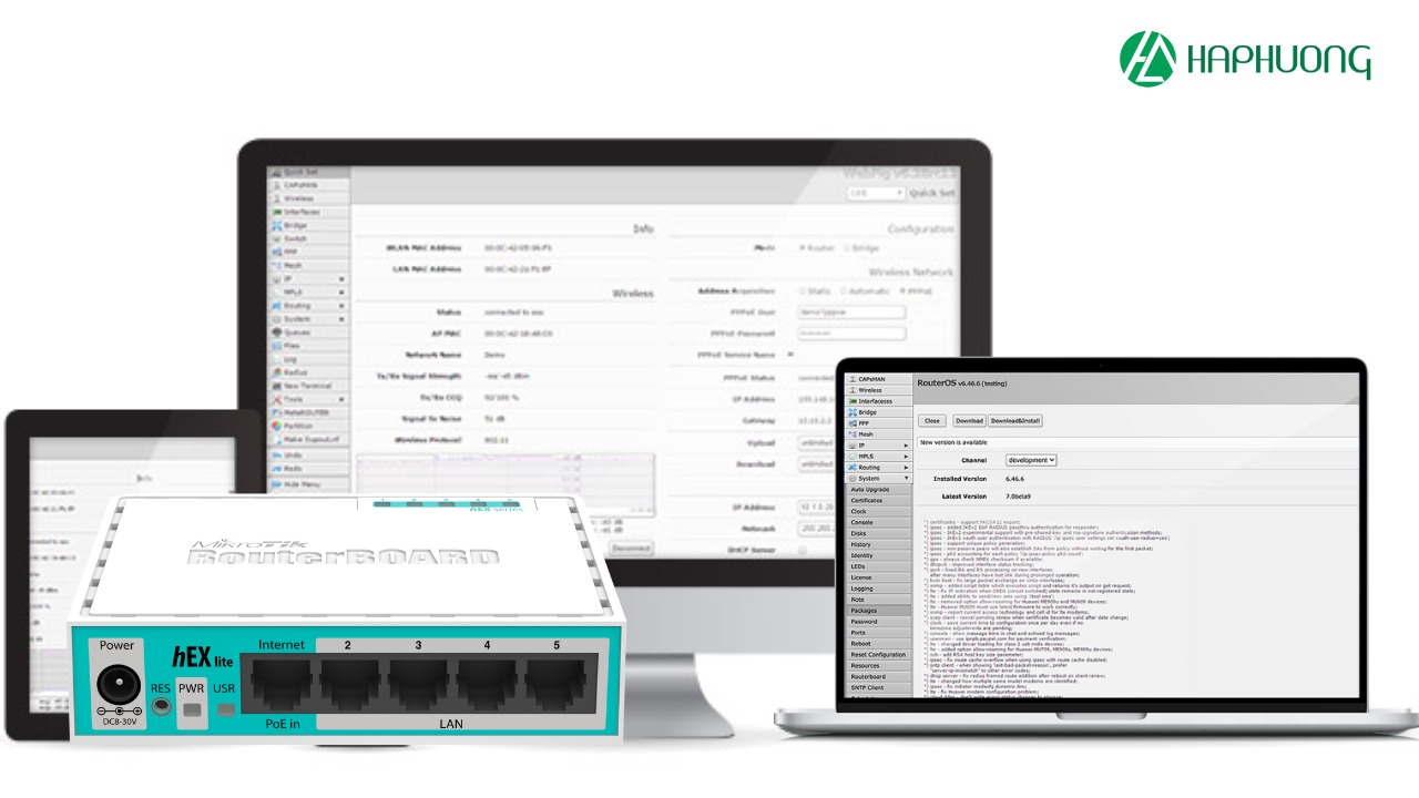 Mikrotik RB750r2 trang bị hệ điều hành RouterOS mạnh mẽ và linh hoạt