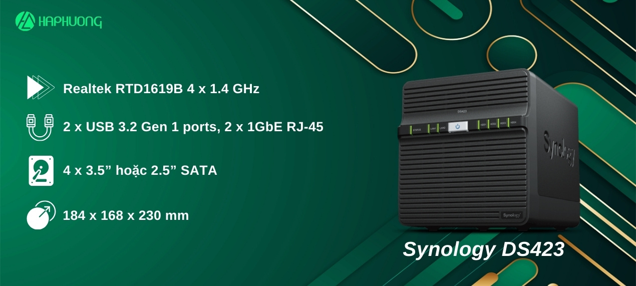 Thiết bị lưu trữ mạng NAS Synology DS423