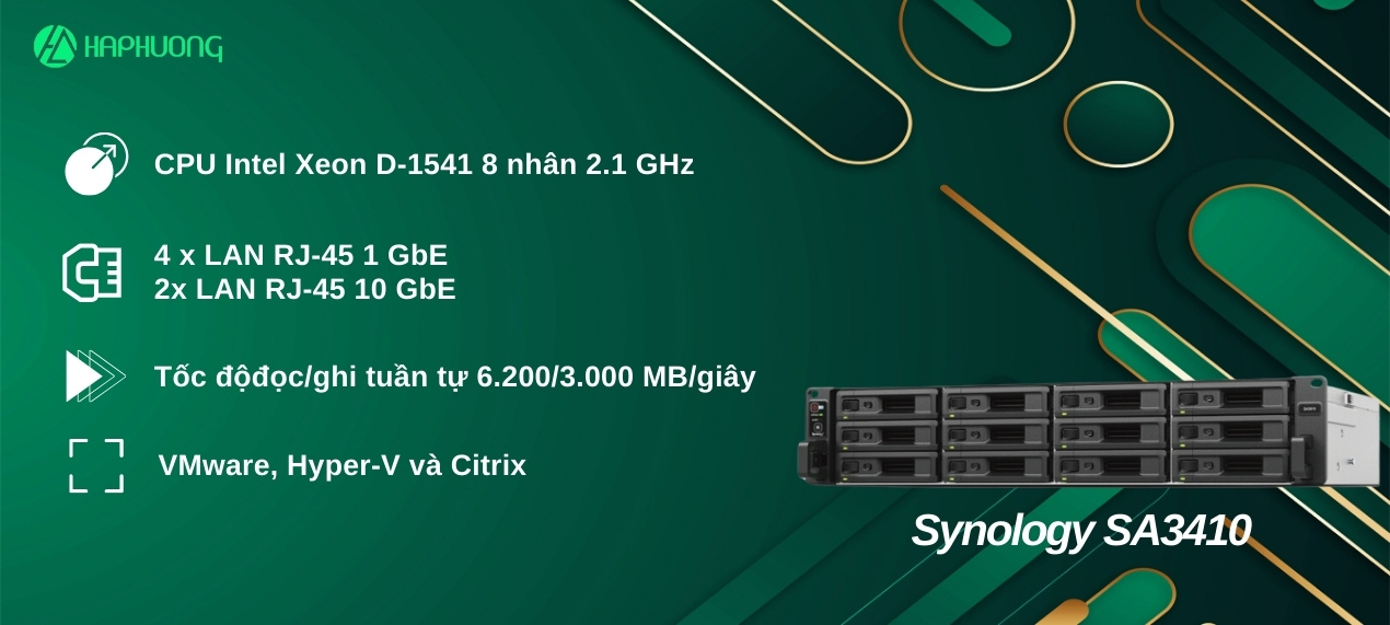 Thiết bị lưu trữ NAS Synology SA3410