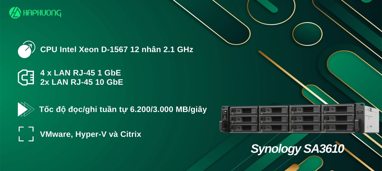 Thiết bị lưu trữ NAS Synology SA3610