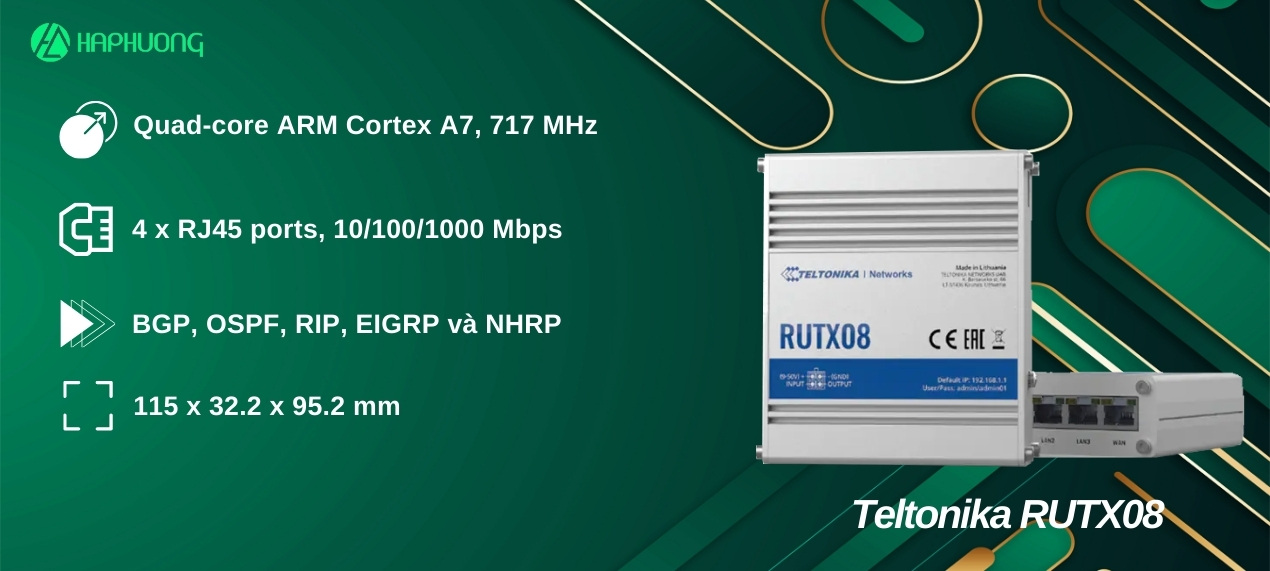 Router công nghiệp Teltonika RUTX08