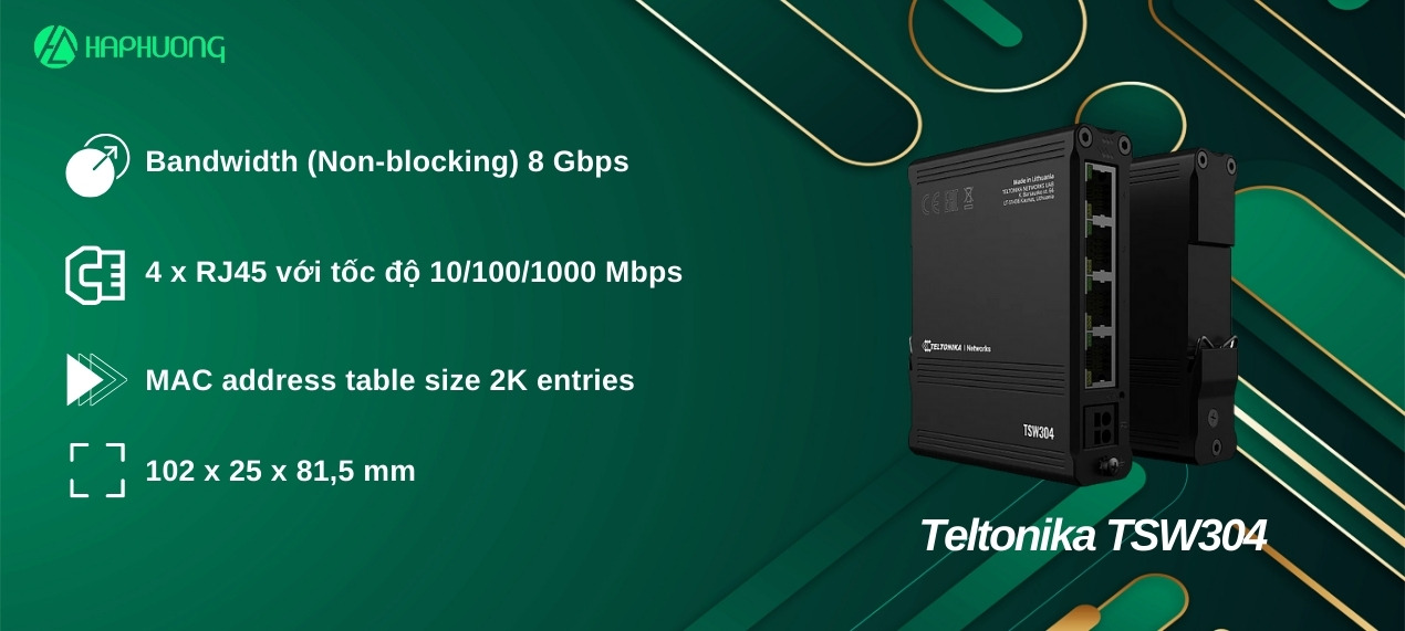 Teltonika TSW304, Switch công nghiệp 4 cổng
