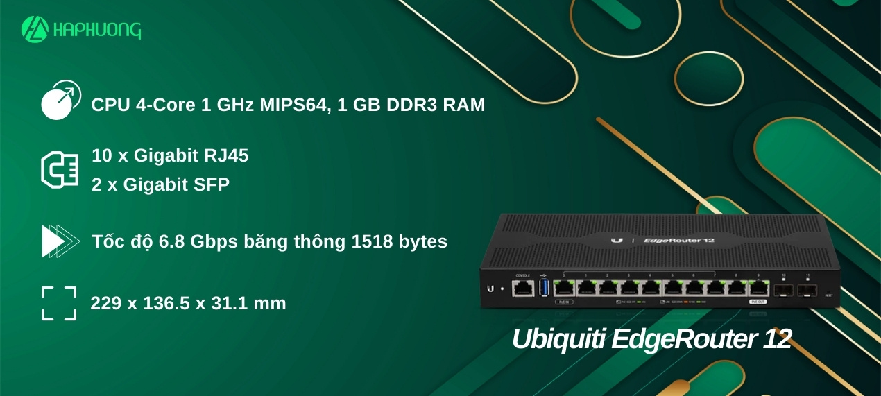 thiết bị cân bằng tải Ubiquiti EdgeRouter 12