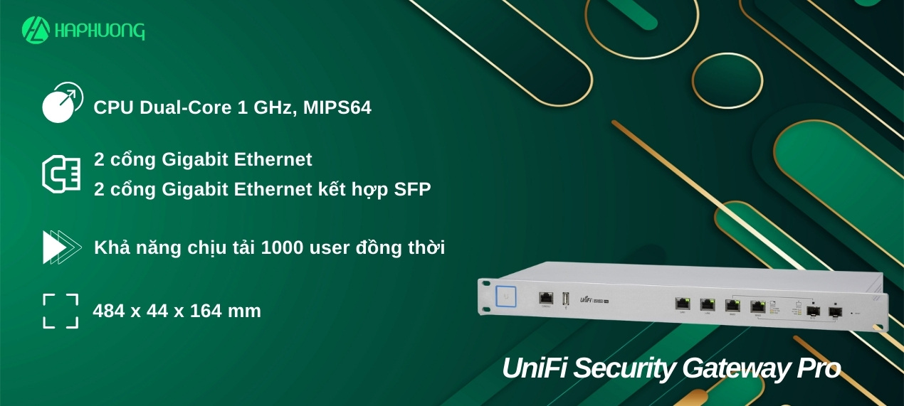 Thiết bị cân bằng tải UniFi Security Gateway Pro