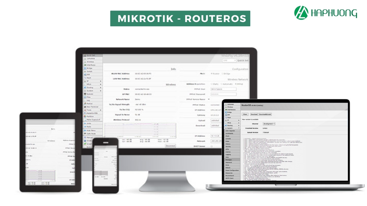 Mikrotik RouterOS được xây dựng cho kiến trúc phần cứng RouterBoard của Mikrotik