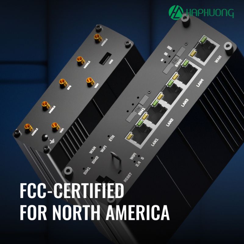 Router công nghiệp 5G Teltonika RUTM50 đạt chứng nhậ FCC cho thị trường Bắc Mỹ