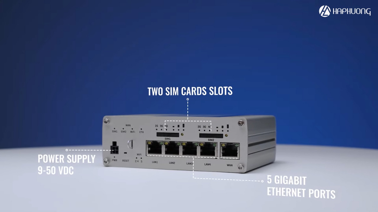 Teltonika RUTX12 - Router 4G công nghiệp 2 Sim, tự động chuyển đổi, cân bằng tải nhiều WAN