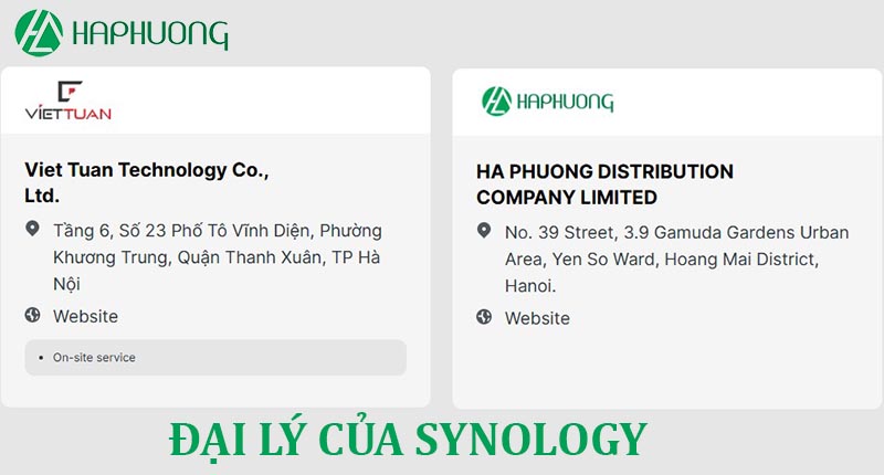 Hà Phương là đại lý của Synology